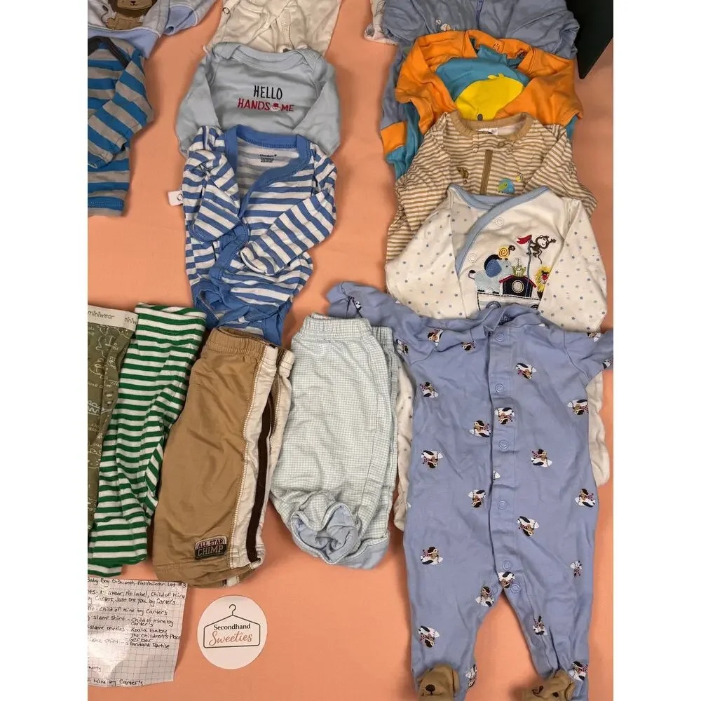 Baby Boy 0–3M Fall/Winter Clothing Lot – Carter’s, Gerber & More – #163